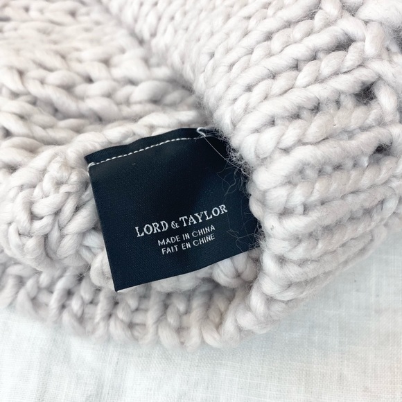 Lord & Taylor Slouching Knit Pom Toque Hat - Picture 15 of 16